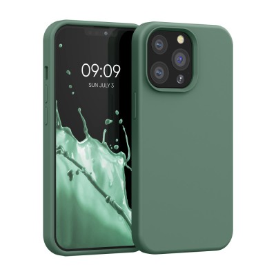 Husa pentru Apple iPhone 13 Pro, Silicon, Verde, 55880.166, kwmobile foto