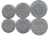 POLONIA Lot / 3buc - 5 + 10 + 20 GROSZY 1970 [1]