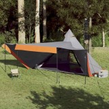 vidaXL Cort de familie Tipi pentru 8 persoane gri impermeabil