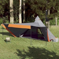 vidaXL Cort de familie Tipi pentru 8 persoane gri impermeabil
