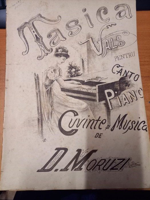 AS - PARTITURA D. MORUZI -TASICA VALS PENTRU VOCE ȘI PIAN