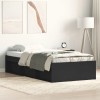 VidaXL Cadru de pat mic single, negru, 75x190 cm