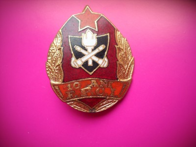 HOPCT ROMANIA INSIGNA POMPIER / POMPIERI 10 ANI FPCI [ 1 ] PAZA CONTRA INCENDIILOR-MAI-MINISTERUL DE INTERNE foto