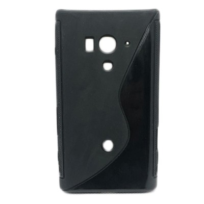 Husa telefon Silicon Sony Xperia acro S lt26w s-line black foto