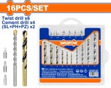 WADFOW - SET BURGHIE PENTRU METAL/BETON SI BITURI: 16 BUC PowerTool TopQuality