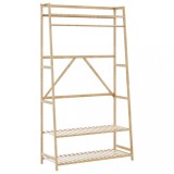 vidaXL Cuier pentru haine cu rafturi, 110x40x180 cm, bambus