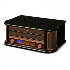 Auna BELLE EPOQUE 1908, sistem stereo retro, gramofon, radio, usb, cd, mp3, microsistem foto