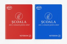 Caiet A5 matematica , 48 file, coperta albastra rosie, Viosim