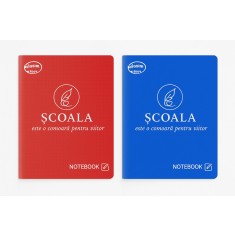 Caiet A5 matematica , 48 file, coperta albastra rosie, Viosim