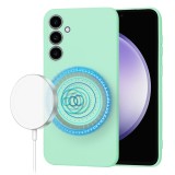 Husa silicon Samsung Galaxy S23 FE Techsuit SoftFlex MagSafe, verde deschis
