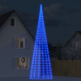 VidaXL Pom de Crăciun LED pe st&acirc;lp 3000 LED-uri Albastru 800 cm