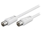 Cablu Coaxial Alb 15m 75&Omega; 9,5mm Priză-Mufă, Goobay
