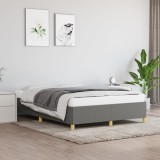Cadru de pat fără saltea, gri &icirc;nchis, 140x200 cm, textil
