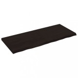 vidaXL Blat de masă maro 120x50x(2-4) cm, lemn masiv stejar tratat