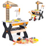 Masă de scule din lemn pentru copii ECOTOYS Bancă de lucru Asamblare DIY Jucărie Educativă Peste 3 ani