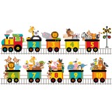 Sticker Trenulet cu Numere - 125x68 cm