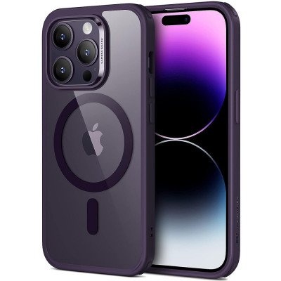 Husa pentru iPhone 14 Pro Max - ESR Classic Hybrid HaloLock - Clear Purple foto