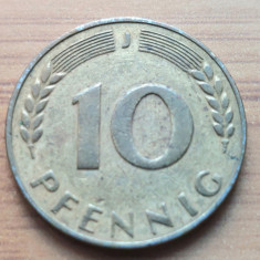 Moneda Germania 10 Pfennig 1949 J