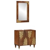 Set de Mobilier pentru Baie vidaXL din Lemn Solid de Mango, 2 Piese