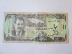 Jamaica 100 Dollars 2012,bancnota comemorativa foto