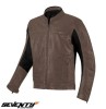 Geaca (jacheta) barbati pentru scuter - motocicleta piele Urban Seventy vara model SD-JL4 Legend Classic culoare: maro Maro XL