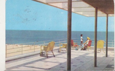 bnk cp Mangalia - Vedere spre largul marii - uzata foto