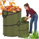 Cos Pliabil Gradina Sersimo 120 L, Poliester Oxford 420D, Pop-Up, Verde Inchis/Negru
