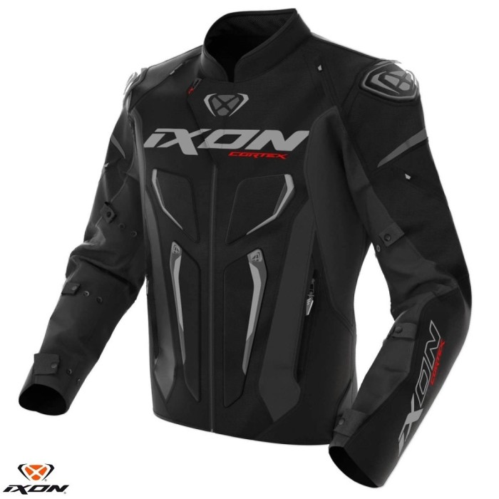 Geaca (jacheta) barbati pentru scuter - motocicleta textil Roadster Ixon All Season/iarna model Cortex WP MS culoare: negru/gri Negru/gri L