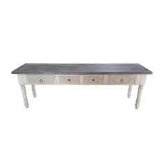 Masa lemn alb gri 160 x 40 x 50 cm