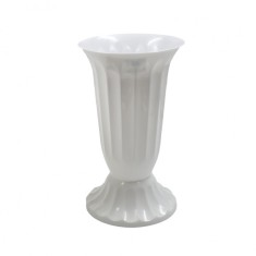Vaza Bordura Florarii / Funerara Plastic Alb 19x40cm DNC22228 foto
