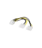 Cablu adaptor PCI express 8 pini la 2x Molex 5.25 0.15m pentru, Goobay