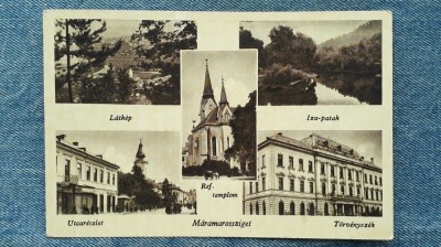 67 - Marmarossziget Sighetu Marmației / Mozaic vedere multipla , carte postala foto