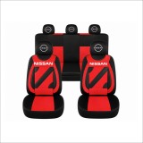 Set Huse Scaune Universale Nero Rosu Personalizate cu Nissan Nou
