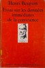 Essai sur les donnees immediates e la conscience - Henri Bergson, Carte in franceza