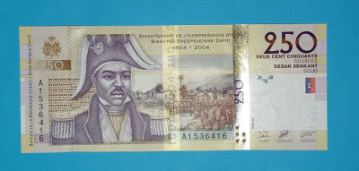 Haiti 250 Gourdes 2004 &amp;#039;Dessalines&amp;#039; UNC serie: A1536416, Comemorativa foto