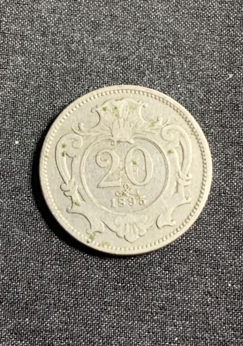 Moneda 20 halleri 1895 Austria