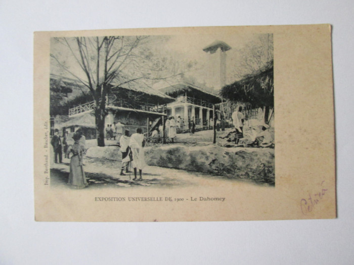 Carte postala necirc.Paris-Expozitia Universala 1900Pavilionul Dahomey