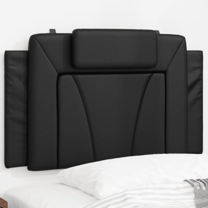 Gossi perna pentru tablie pat, negru, 80 cm, piele artificiala