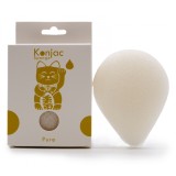 Burete japonez Konjac pentru curatarea fetei - Natural - Piele sensibila