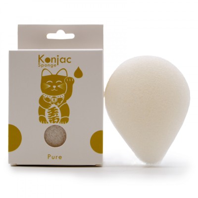 Burete japonez Konjac pentru curatarea fetei - Natural - Piele sensibila foto