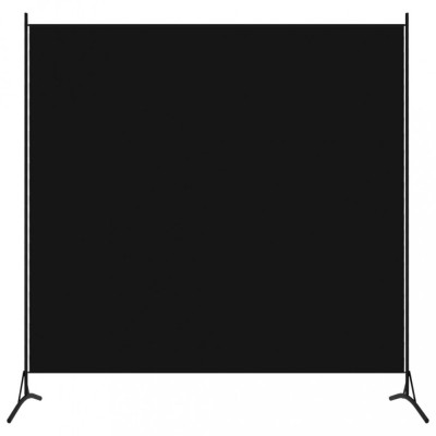 Separator de cameră, negru, 175x180 cm, textil foto
