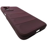 Husa tip capac spate silicon cauciucat visiniu inchis pentru Motorola Moto G05, E15