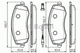 Set placute frana,frana disc PEUGEOT 807 (E) (2002 - 2016) BOSCH 0 986 494 385