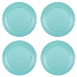 Set farfurii 4 piese pentru fructe, din plastic, verde, diametru 20 cm