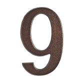 Semn Cifra Cu Surub Fixare - 100mm / Bronz / 6/9