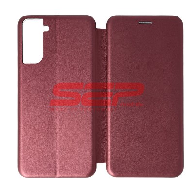 Toc FlipCover Round Samsung Galaxy S21 Plus Wine foto