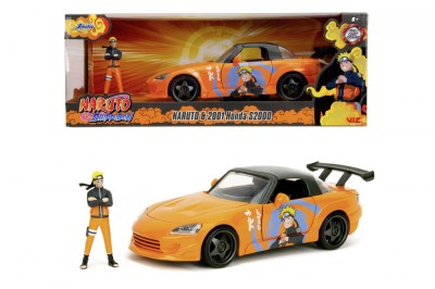 JADA NARUTO SHIPPUDEN SET FIGURINA NARUTO SI MASINUTA METALICA HONDA 2001 S2000 SCARA 1:24 foto