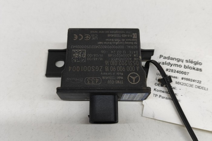 Modul de control presiune anvelope MERCEDES-BENZ EQB X243 2024 OEM: A0009009018,A0009014511,A0009029548 28240007