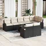 VidaXL Set de canapele pentru grădină cu pernă 9 pcs 289 x 124 x 85 cm
