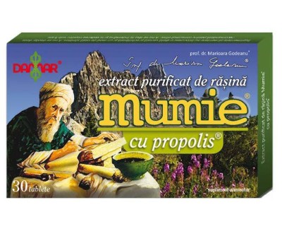 Mumie cu Propolis Extract Purificat de Rasina 30 tablete Damar foto
